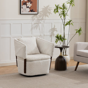 Mid Century Modern Accent Chair with Solid Wood Frame