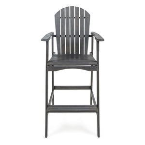 Outdoor Acacia Wood Adirondack Barstools (Set of 2)