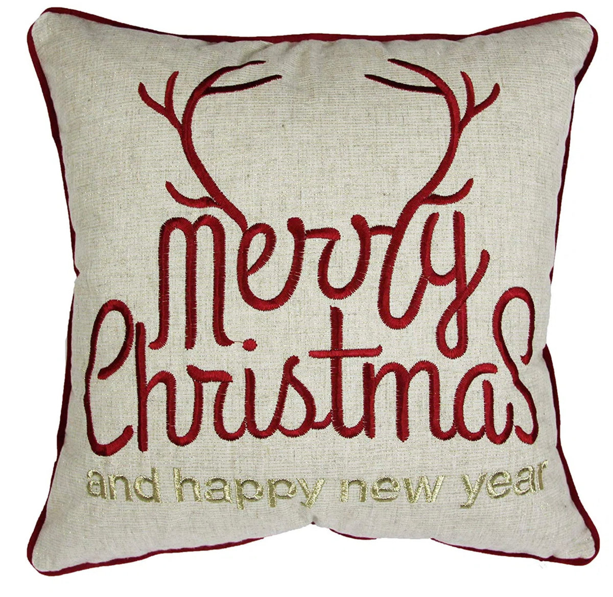 Merry Christmas and Happy New Year Throw Pillow