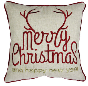 Merry Christmas and Happy New Year Throw Pillow
