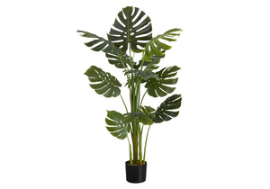 55" Tall, Artificial Plant, Monstera Tree, Indoor, Faux, Fake, Floor, Greenery, Potted, Real Touch, Decorative - Green / Black - Best Buy Furniture