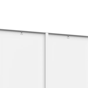 Bookcase Tall 5-Tier Adjustable Storage Shelf With Door Deep - White