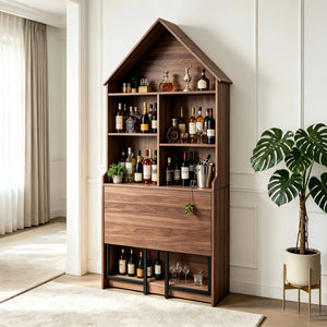 Folding Craft Desk with Storage Shelves