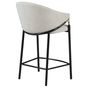 Sloped Arm Counter Stools (Set of 2) - Beige