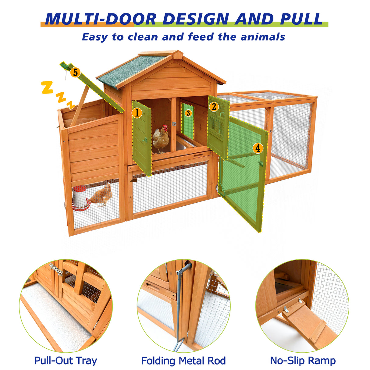 80" Chicken Coop with Nest Box