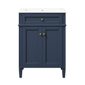 24" Bathroom Vanity with 2 Doors and Tip-Out Drawer