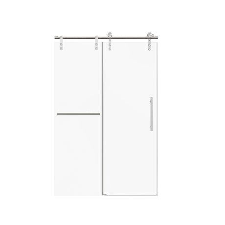 Frameless Single Sliding Shower Doors With Towel Rail & Handle