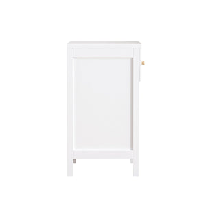 Nightstand With Drawer And Open Shelf, Scalloped Edge Bedside Table