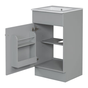 Bathroom Vanity With Sink, Cabinet With Adjustable Shelf