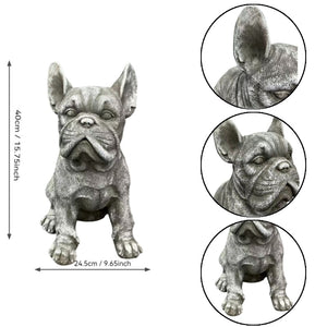 16" Outdoor Weatherproof French Bulldog Statue