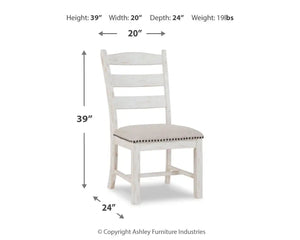 Valebeck - Dining UPH Side Chair (Set of 2) - Beige / White - Best Buy Furniture