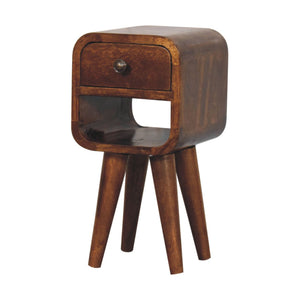 Solid Wood Extra Mini Chestnut Curve Lower Nightstand