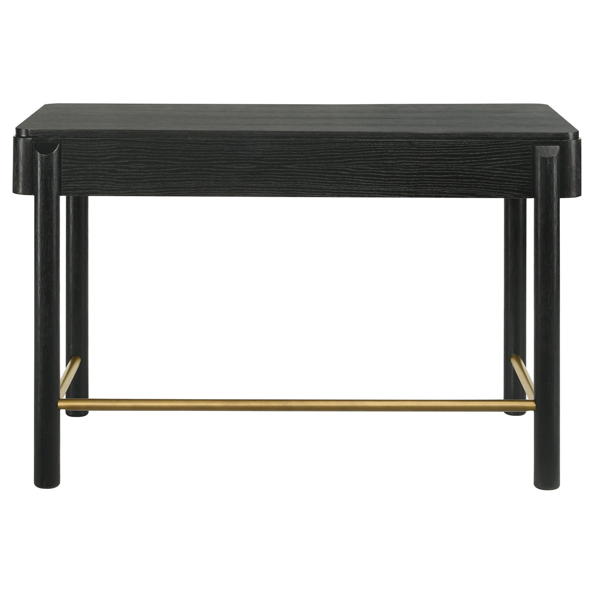 Anser - 2 Drawer Vanity Desk Makeup Table Rounded Design - Black