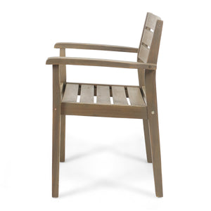 7 Pieces Acacia Wood Outdoor Dining Set