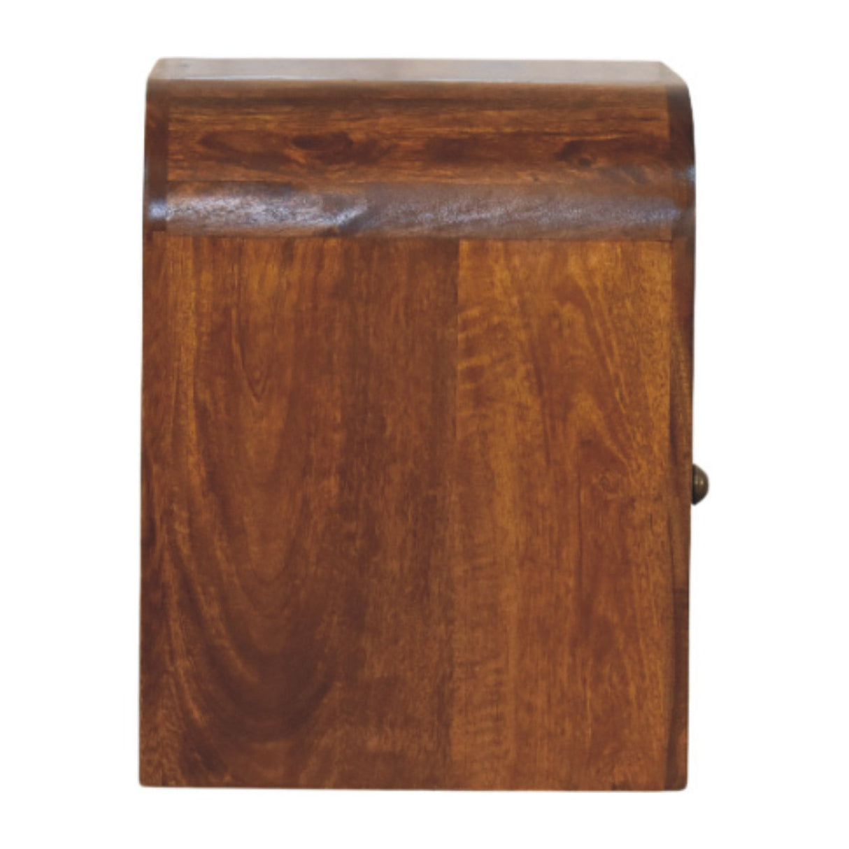 Solid Wood Darcy Nightstand, 1 Drawer and Open Shelf, Chestnut