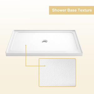 Shower Base, Center Drain With Durable Construction - Gloss White