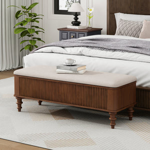 50.8-Inch Multi-Functional Storage Ottoman Bench