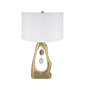 Geode-Inspired Gold Aluminum Table Lamp