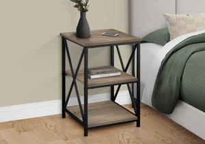 3 Tier Accent Table, Side Marble Look Contemporary & Modern