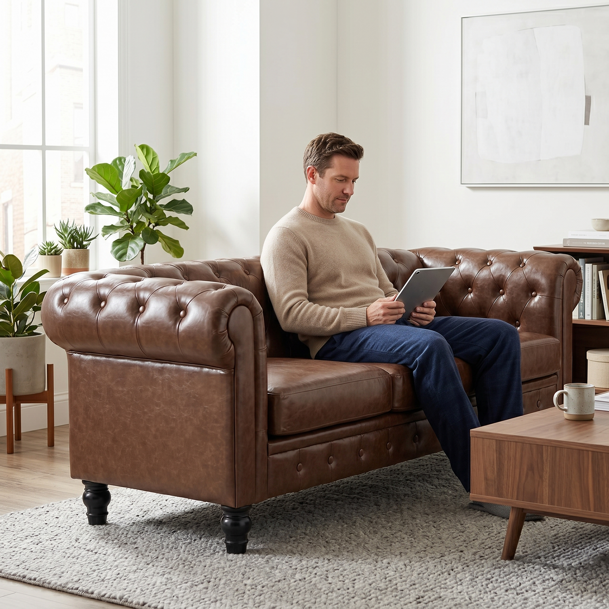 Elegant Tufted Sofa