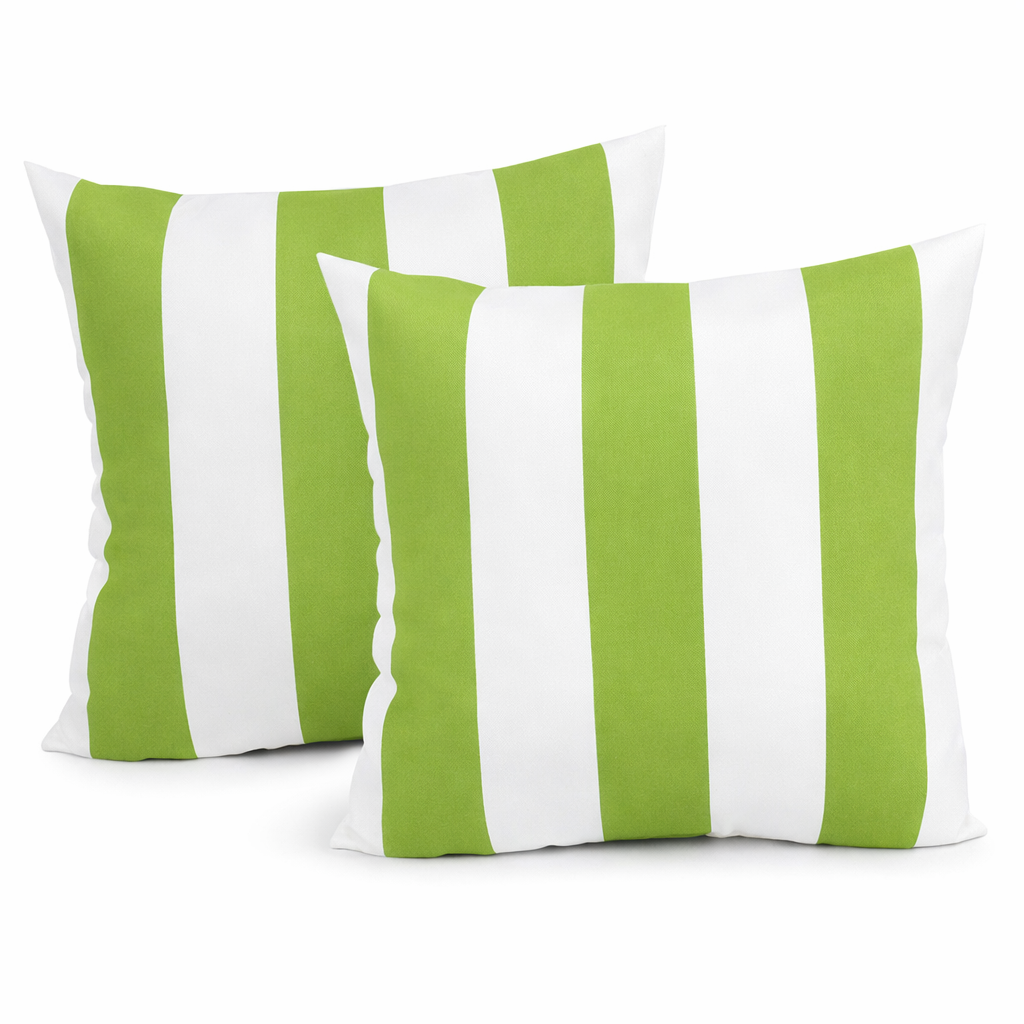 2 Pack Outdoor Throw Pillows, Waterproof & Fade-Resistant Patio Cushions (18x18 Inch)