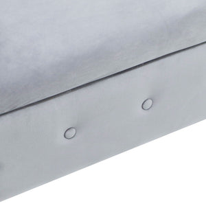 Chaise Lounge Indoor, Lounge Chair For Bedroom With Storage & Pillow, Modern Upholstered Rolled Arm Chase Lounge For Sleeping With Nailhead Trim For Living Room Bedroom Office