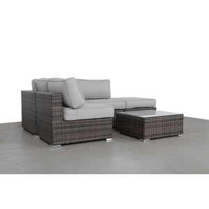Seating Set With Cushions Handcrafted Wicker Design
