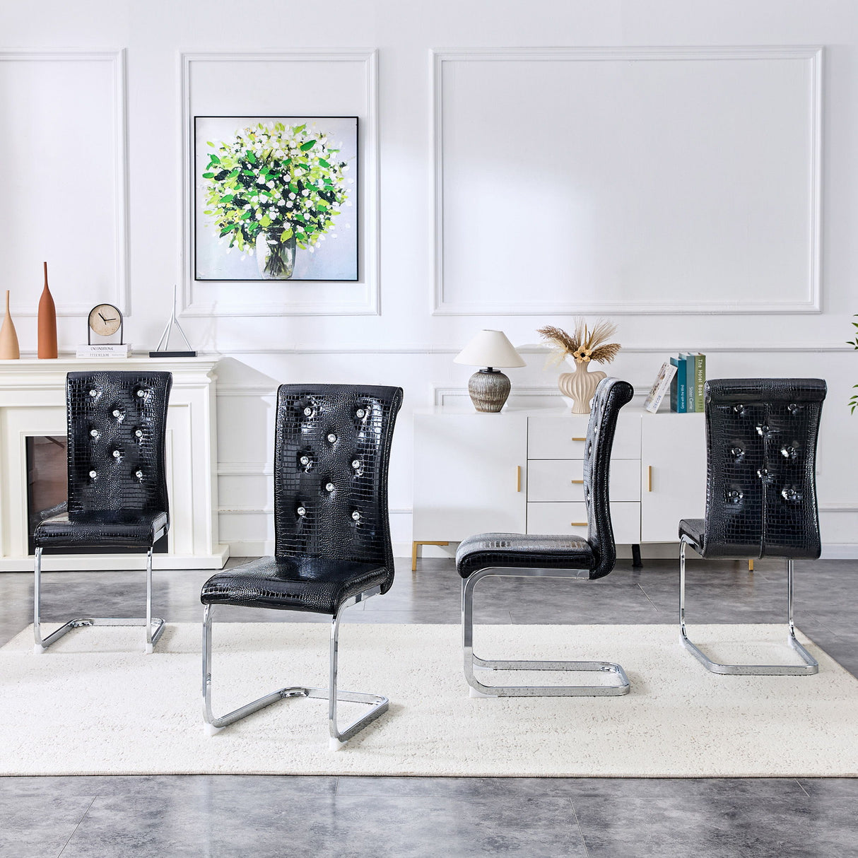 Elegant Design Upholstered Dining Chairs