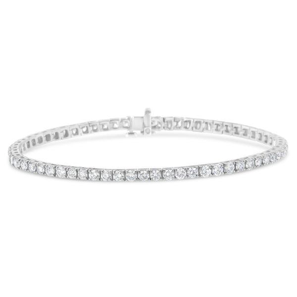 IGI Certified 5.0 Cttw Cut Diamond 14K White Gold Classic 7â€ Tennis Bracelet (H-I Color, I1-I2 Clarity)
