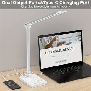 Adjustable LED Desk Lamp – Touch Dimmable Gooseneck Light for Office & Reading