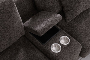 Nyeisha - Piece Upholstered Sofa & Chaise - Coffee