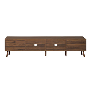 76" TV Stand, Entertainment Center With Storage Cabinets, TV Media Console Table For Living Room - Natural