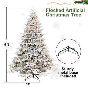 5ft Pre-Lit Flocked Artificial Christmas Tree
