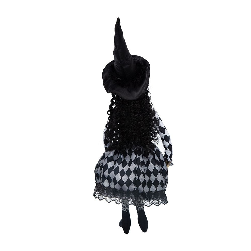 Halloween Sitting Witch Decor - Black