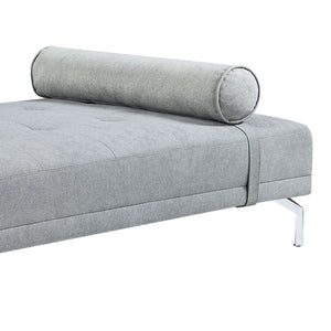 Quenti - Velvet Sofa Bed With Pillow - Gray - Best Buy Furniture
