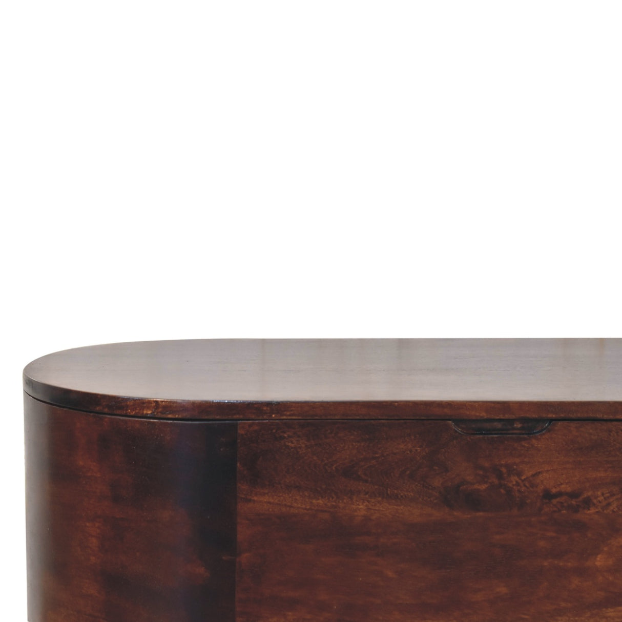 Solid Wood Light Rounded Lid-up Blanket Box