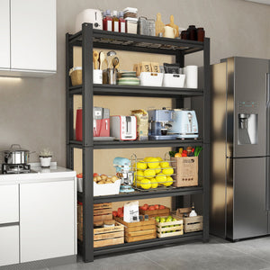 Heavy Duty 5 Tier Adjustable Metal Mesh Storage Rack With 2000 Lbs Capacity - Brushed Nickel