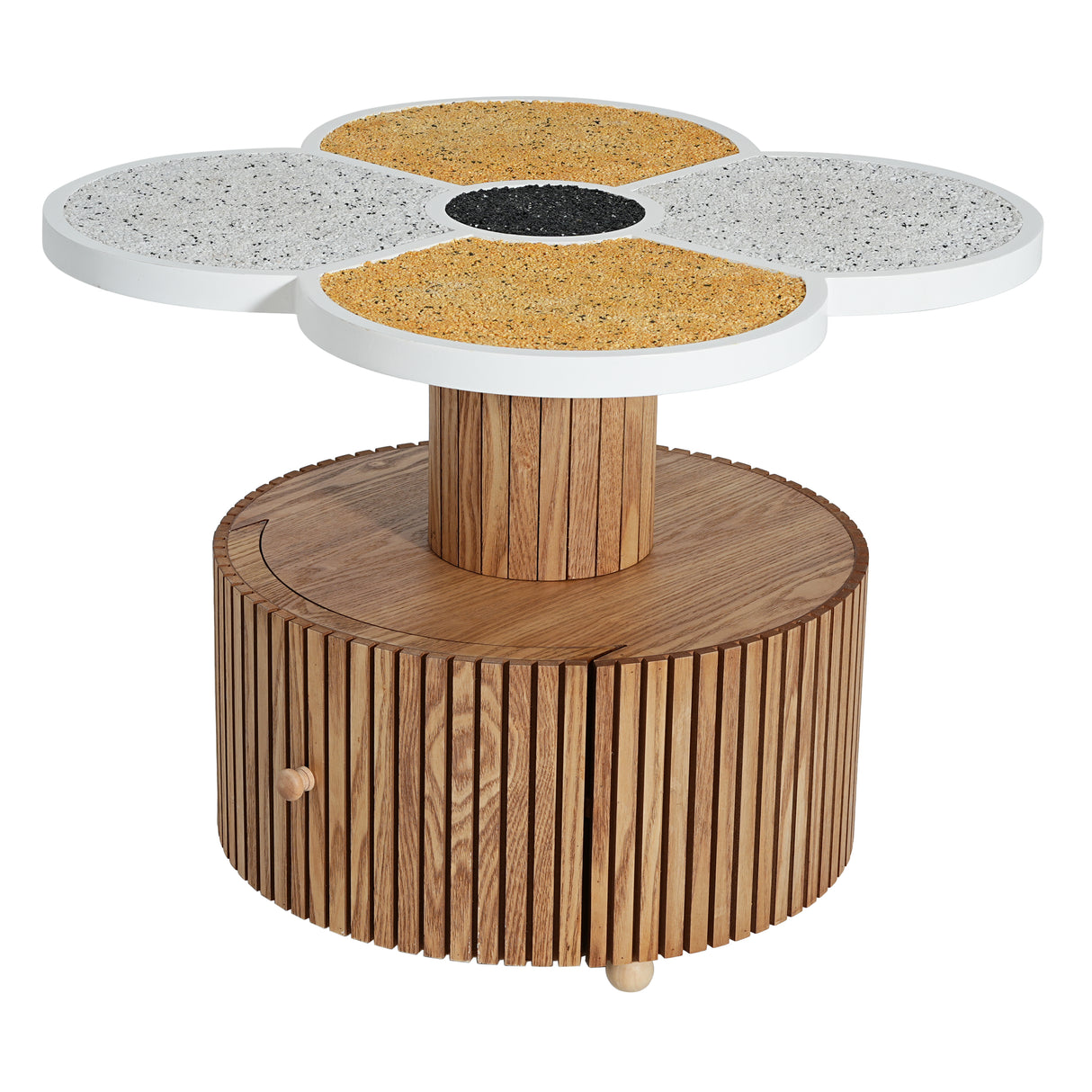 Unique Four-Leaf Clover Side Table for Living Room, Bedroom & Small Spaces