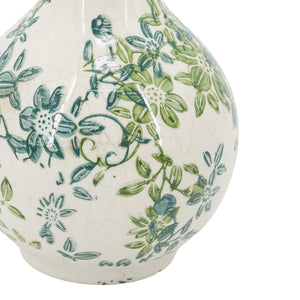 Set of 3 Floral Ceramic Vases