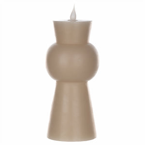 8.5" Grey Simplux Designer LED Candle with remote (Set of 2) - Tuesday Morning - Candles