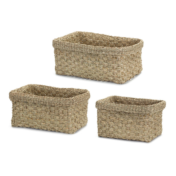 Seagrass-basket-(set-of-2)-Decorative-Baskets-&-Storage