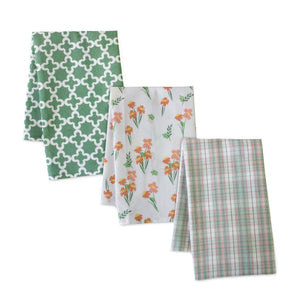 Floral-Plaid-Tea-Towel-(Set-of-3)-Kitchen-Towels