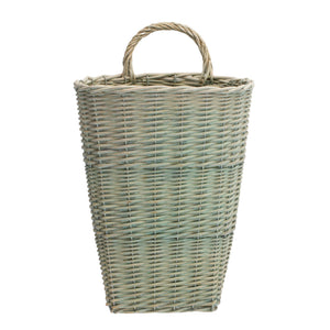 Sage woven wicker wall baskets (set of 2)