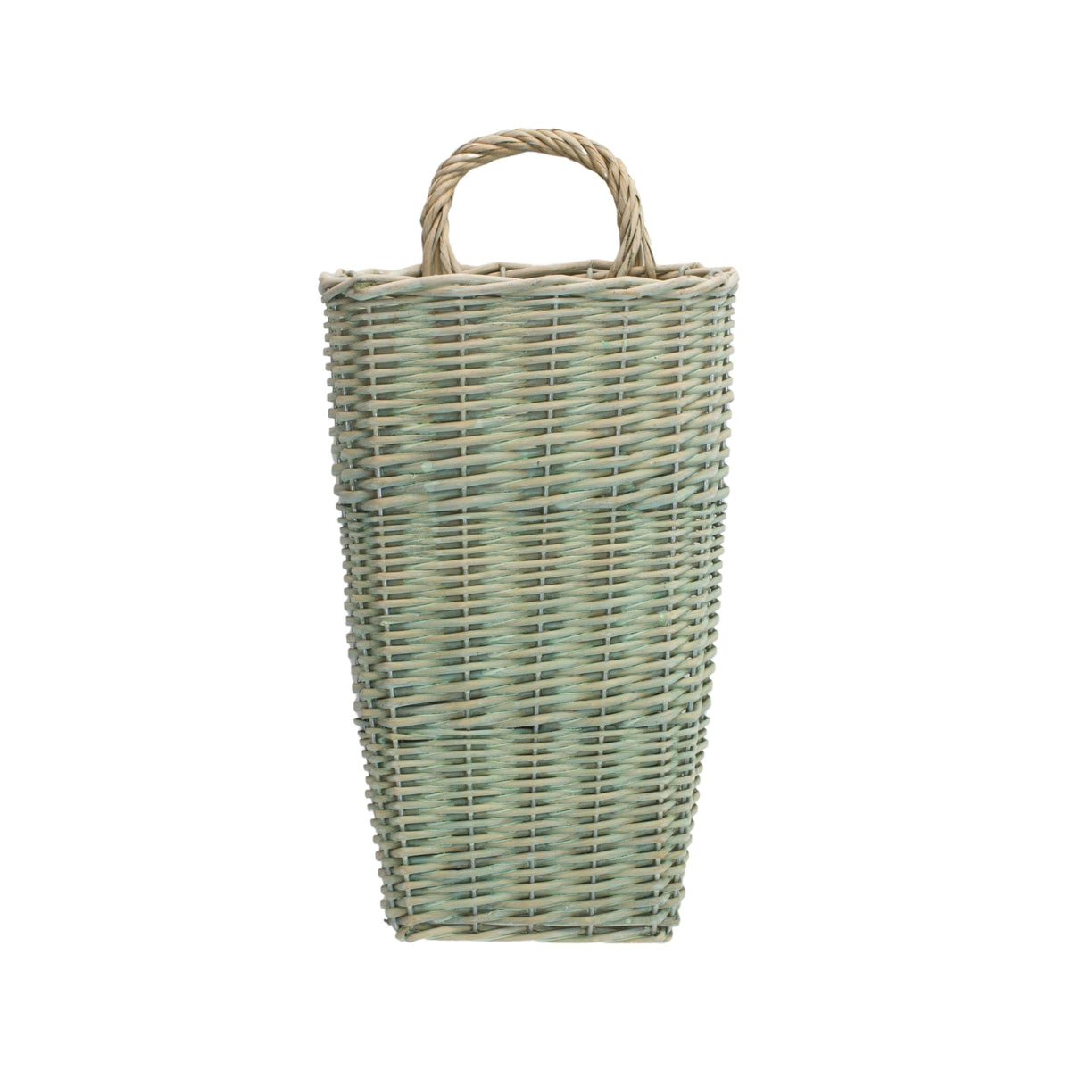 Sage woven wicker wall baskets (set of 2)