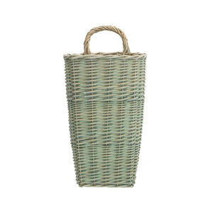 Sage woven wicker wall baskets (set of 2)