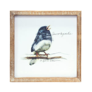 Wood Framed Bird Art Print (Set of 4)