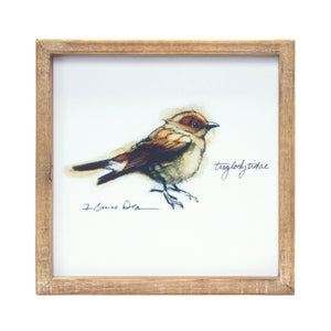 Wood Framed Bird Art Print (Set of 4)