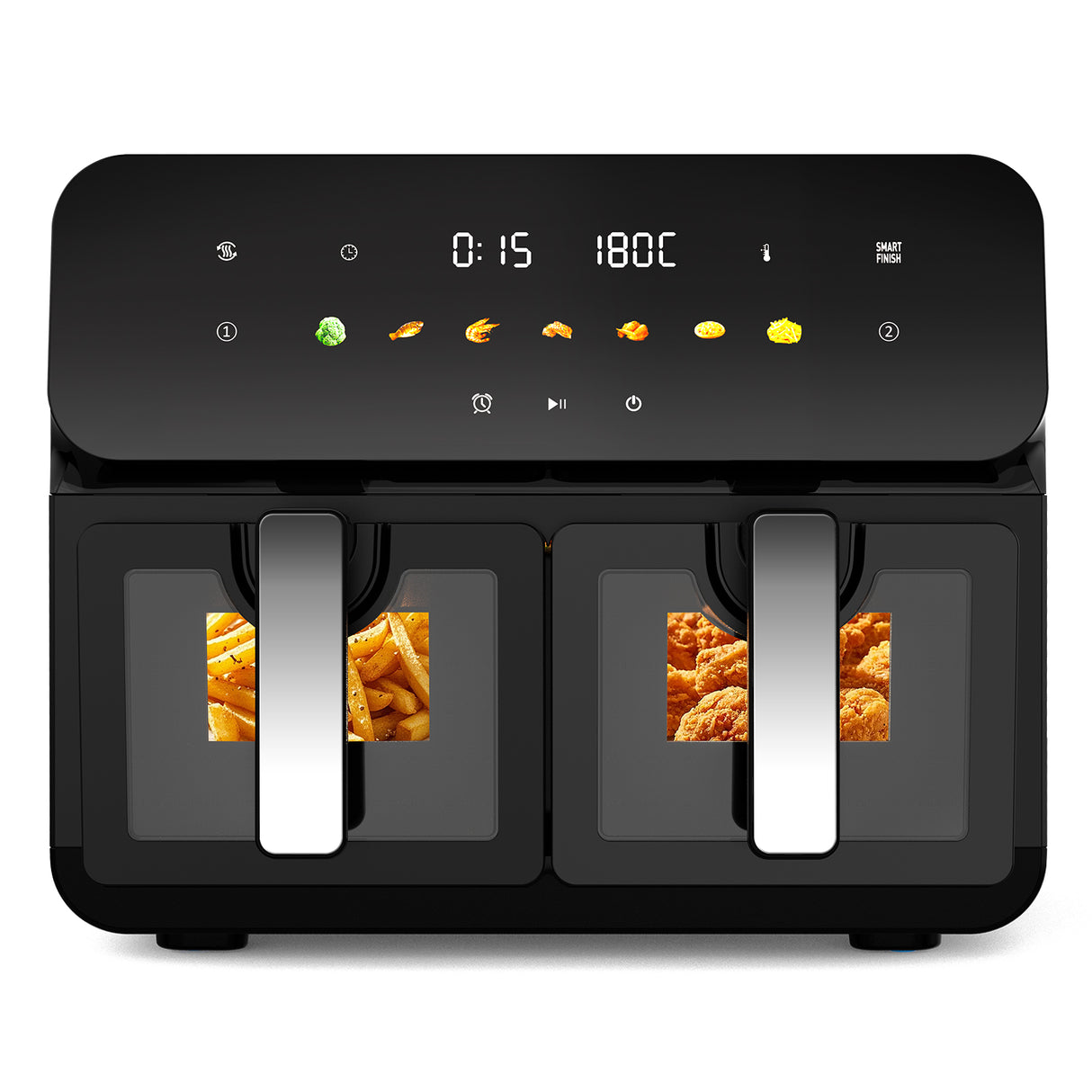 10QT Dual Air Fryer with Double Basket and Digital Touchscreen Control