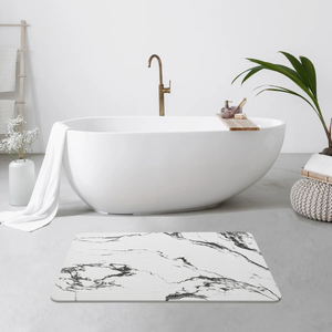 4 Colors! - 24'' x 15'' Diatomaceous Quick Drying Stone Bath Mat