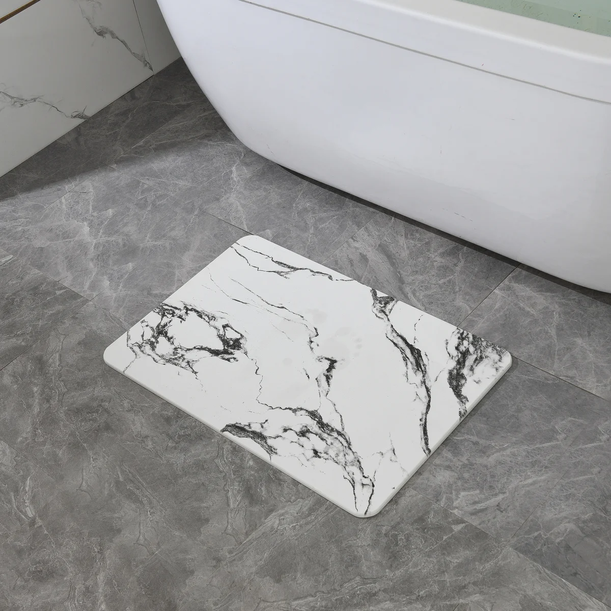 4 Colors! - 24'' x 15'' Diatomaceous Quick Drying Stone Bath Mat